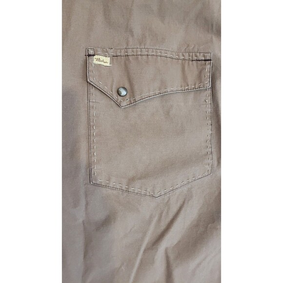 Men's Larry Mahan Cowboy Collection Brown Cotton Snap up Shirt Sz 4XT - Picture 3 of 8